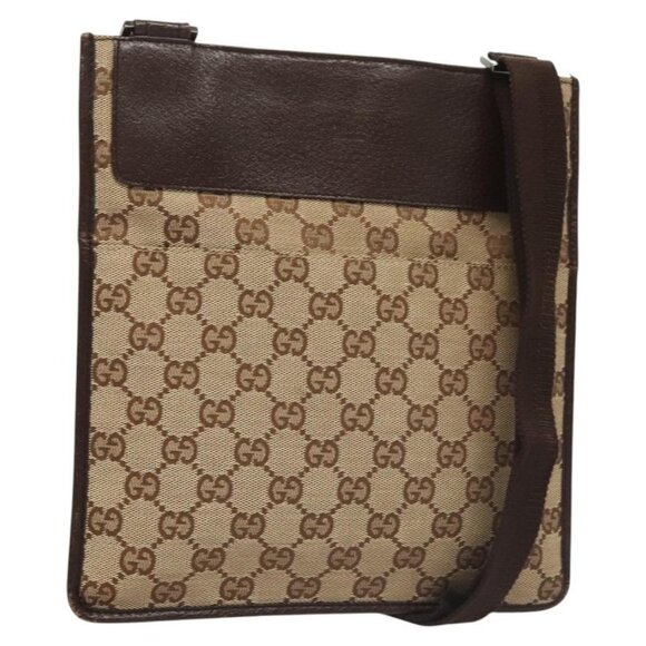 GUCCI GG Canvas Shoulder Bag Beige 27639 Auth PP476 - Picture 1 of 16